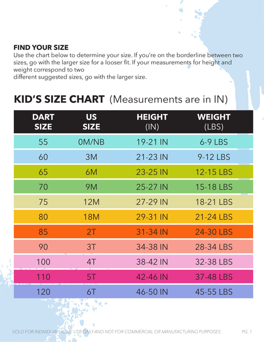 Children's Pinafore Dress Sewing Pattern – Sizes NB-6T