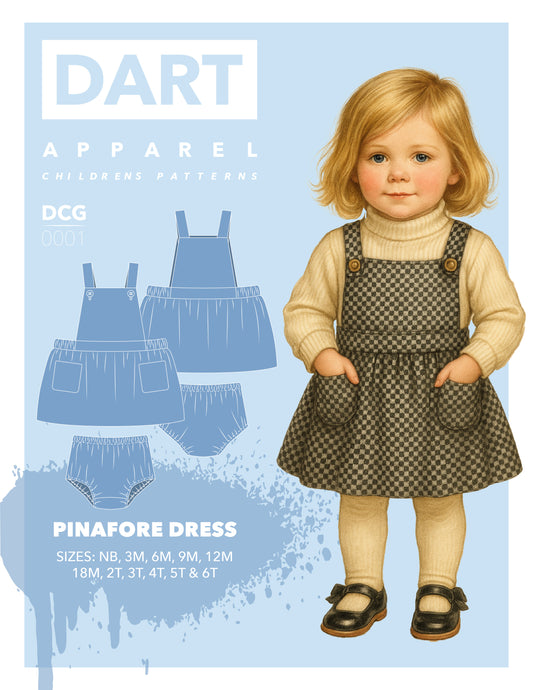 Children's Pinafore Dress Sewing Pattern – Sizes NB-6T