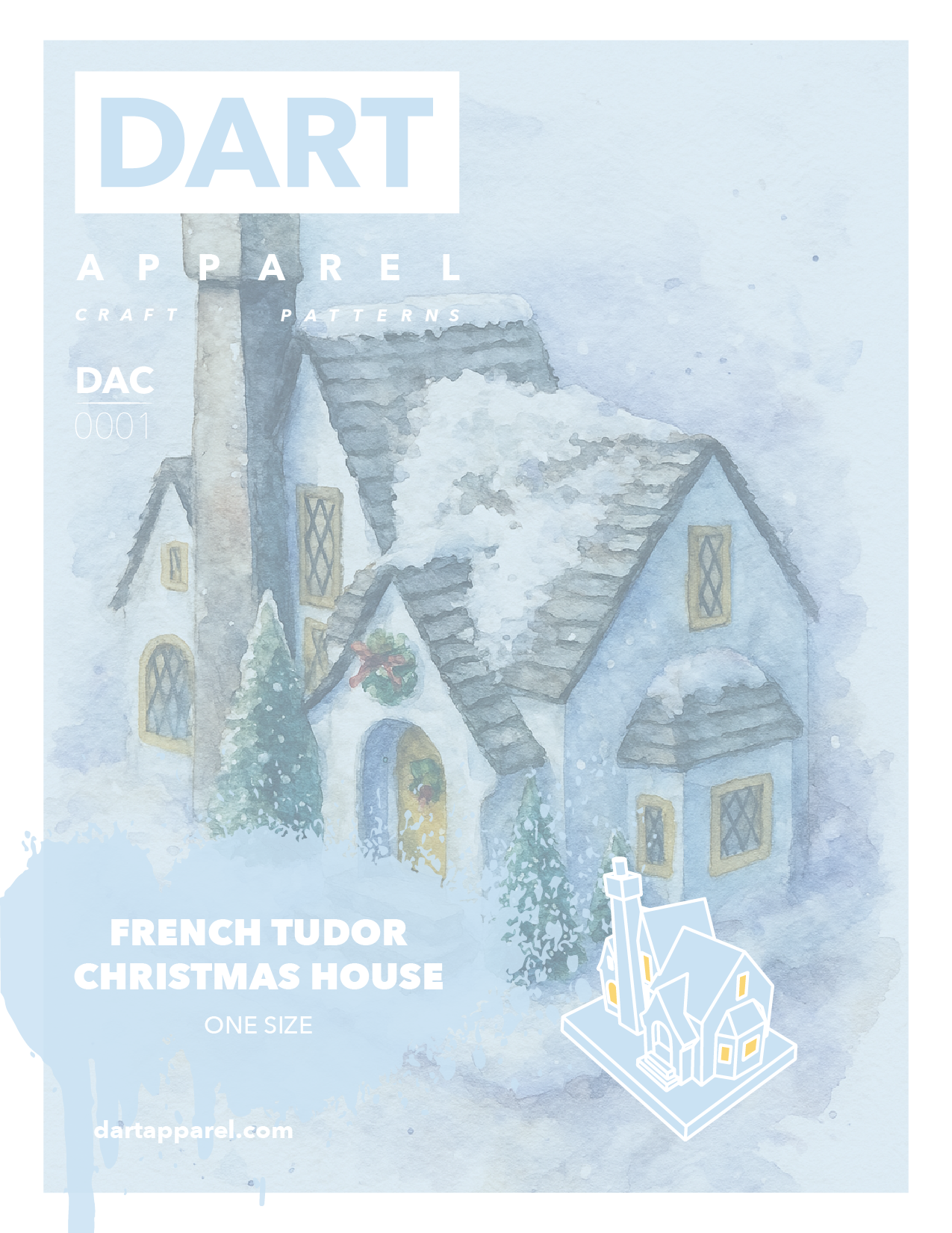 French Tudor Christmas House Pattern